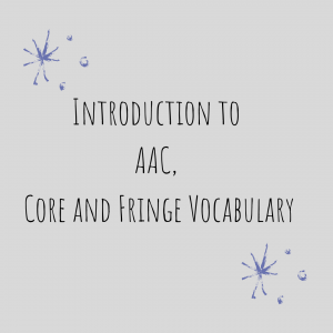 Introduction to AAC, Core and Fringe Vocabulary
