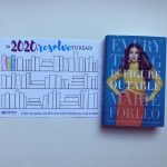 picture of the cover of "Everything is Figureoutable" and a book tracker stating "In 2020 Resolve to read" with spines colored in for each book read. 