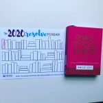 picture of the cover of the book "Grace Not Perfection" and a book tracker stating "In 2020 Resolve to read" with spines colored in for each book read. 